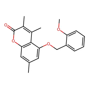 5-[(2-methoxybenzyl)oxy]-3,4,7-trimethyl-2H-chromen-2-one structure