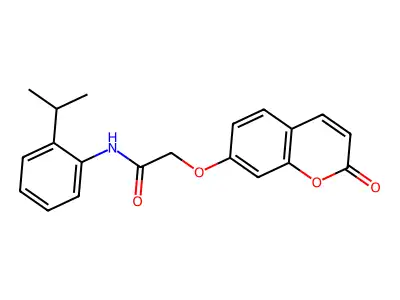 N~1~-(2-isopropylphenyl)-2-[(2-oxo-2H-chromen-7-yl)oxy]acetamide structure