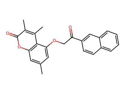 3,4,7-trimethyl-5-[2-(2-naphthyl)-2-oxoethoxy]-2H-chromen-2-one structure