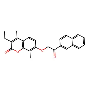 3-ethyl-4,8-dimethyl-7-[2-(2-naphthyl)-2-oxoethoxy]-2H-chromen-2-one structure
