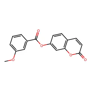 2-oxo-2H-chromen-7-yl 3-methoxybenzoate structure