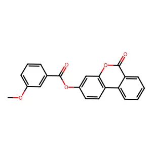 6-oxo-6H-benzo[c]chromen-3-yl 3-methoxybenzoate structure