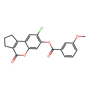 8-Chloro-4-oxo-1,2,3,4-tetrahydrocyclopenta[c]chromen-7-yl 3-methoxybenzoate structure