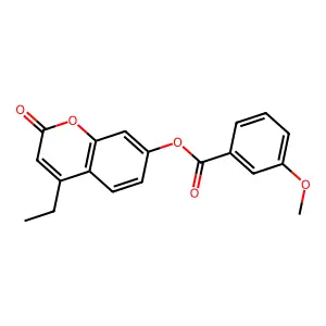 4-ethyl-2-oxo-2H-chromen-7-yl 3-methoxybenzoate structure