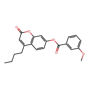 4-butyl-2-oxo-2H-chromen-7-yl 3-methoxybenzoate structure