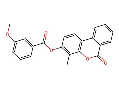 4-methyl-6-oxo-6H-benzo[c]chromen-3-yl 3-methoxybenzoate structure