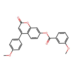 4-(4-methoxyphenyl)-2-oxo-2H-chromen-7-yl 3-methoxybenzoate structure