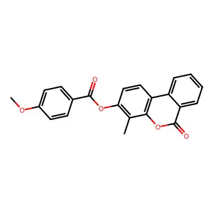 4-methyl-6-oxo-6H-benzo[c]chromen-3-yl 4-methoxybenzoate structure