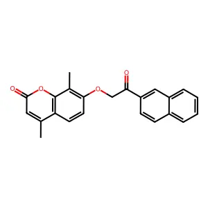 4,8-dimethyl-7-[2-(2-naphthyl)-2-oxoethoxy]-2H-chromen-2-one structure