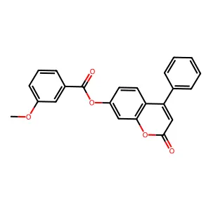 2-oxo-4-phenyl-2H-chromen-7-yl 3-methoxybenzoate structure