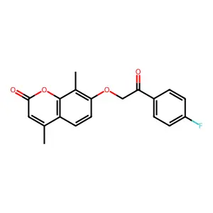7-[2-(4-fluorophenyl)-2-oxoethoxy]-4,8-dimethyl-2H-chromen-2-one structure