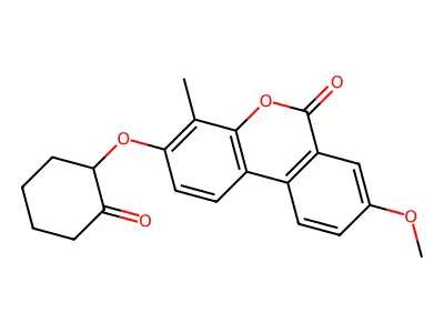 8-Methoxy-4-methyl-3-(2-oxocyclohexyl)oxybenzo[c]chromen-6-one structure