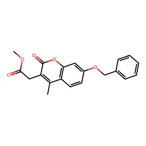 methyl [7-(benzyloxy)-4-methyl-2-oxo-2H-chromen-3-yl]acetate structure
