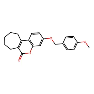 3-[(4-methoxybenzyl)oxy]-8,9,10,11-tetrahydrocyclohepta[c]chromen-6(7H)-one structure