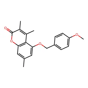 5-[(4-methoxybenzyl)oxy]-3,4,7-trimethyl-2H-chromen-2-one structure