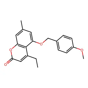 4-ethyl-5-[(4-methoxybenzyl)oxy]-7-methyl-2H-chromen-2-one structure