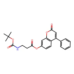 2-oxo-4-phenyl-2H-chromen-7-yl N-(tert-butoxycarbonyl)-beta-alaninate structure