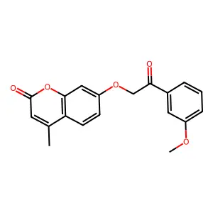 7-[2-(3-methoxyphenyl)-2-oxoethoxy]-4-methyl-2H-chromen-2-one structure