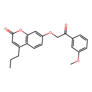 7-[2-(3-methoxyphenyl)-2-oxoethoxy]-4-propyl-2H-chromen-2-one structure