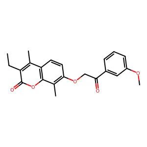 3-ethyl-7-[2-(3-methoxyphenyl)-2-oxoethoxy]-4,8-dimethyl-2H-chromen-2-one structure