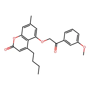 4-butyl-5-[2-(3-methoxyphenyl)-2-oxoethoxy]-7-methyl-2H-chromen-2-one structure