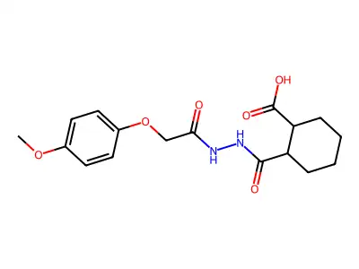 2-[[[2-(4-methoxyphenoxy)acetyl]amino]carbamoyl]cyclohexane-1-carboxylic Acid structure