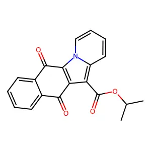 Propan-2-yl 6,11-dioxonaphtho[2,3-b]indolizine-12-carboxylate structure