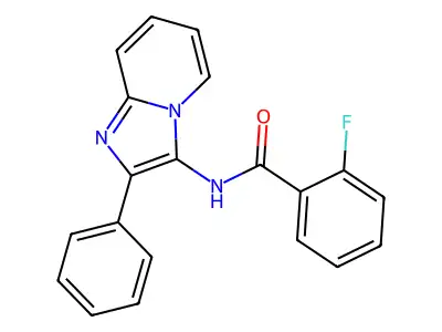 2-fluoro-N-(2-phenylimidazo[1,2-a]pyridin-3-yl)benzamide structure