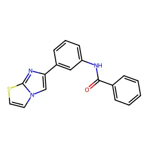 N-(3-imidazo[2,1-b][1,3]thiazol-6-ylphenyl)benzamide structure