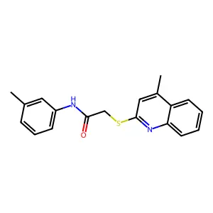 2-((4-methylquinolin-2-yl)thio)-N-(m-tolyl)acetamide structure