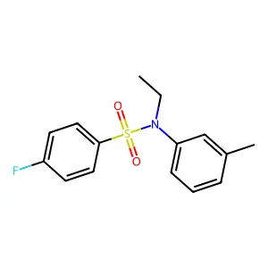 N-ethyl-4-fluoro-N-(3-methylphenyl)benzenesulfonamide structure