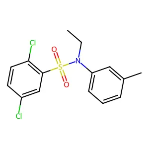 2,5-dichloro-N-ethyl-N-(3-methylphenyl)benzenesulfonamide structure