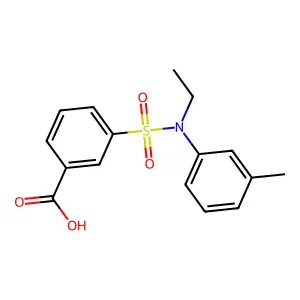 3-[Ethyl-(3-methylphenyl)sulfamoyl]benzoic acid structure