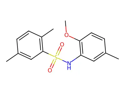 N-(2-methoxy-5-methylphenyl)-2,5-dimethylbenzenesulfonamide structure