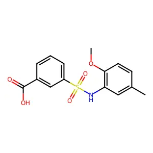 3-[(2-Methoxy-5-methylphenyl)sulfamoyl]benzoic acid structure