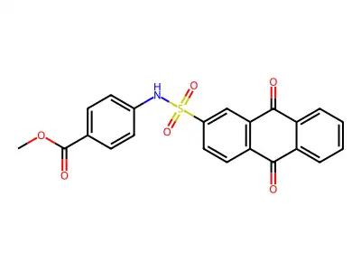 Methyl 4-(9,10-dioxo-9,10-dihydroanthracene-2-sulfonamido)benzoate structure