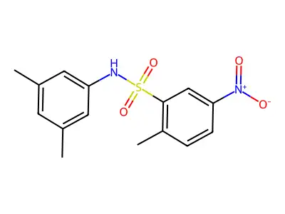 N-(3,5-dimethylphenyl)-2-methyl-5-nitrobenzene-1-sulfonamide structure