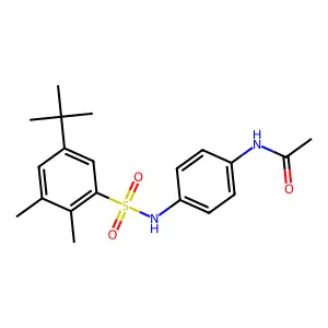 N-[4-[(5-tert-butyl-2,3-dimethylphenyl)sulfonylamino]phenyl]acetamide structure