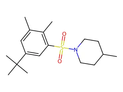 1-(5-Tert-butyl-2,3-dimethylphenyl)sulfonyl-4-methylpiperidine structure