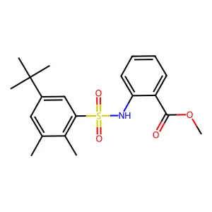 Methyl 2-[(5-tert-butyl-2,3-dimethylphenyl)sulfonylamino]benzoate structure