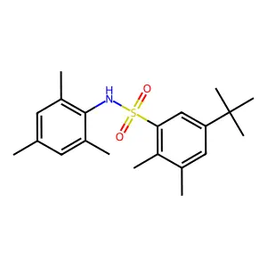 5-tert-butyl-2,3-dimethyl-N-(2,4,6-trimethylphenyl)benzenesulfonamide structure