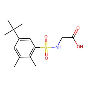 N-[(5-tert-butyl-2,3-dimethylphenyl)sulfonyl]glycine structure