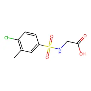{[(4-Chloro-3-methylphenyl)sulfonyl]amino}acetic acid structure
