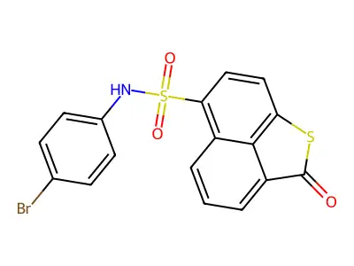 N-(4-bromophenyl)-2-oxo-2H-naphtho[1,8-bc]thiophene-6-sulfonamide structure