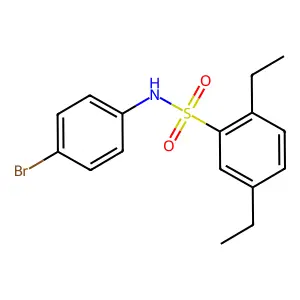 N-(4-bromophenyl)-2,5-diethylbenzenesulfonamide structure