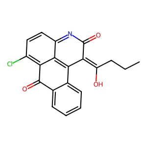 1-butyryl-6-chloro-3H-naphtho[1,2,3-de]quinoline-2,7-dione structure