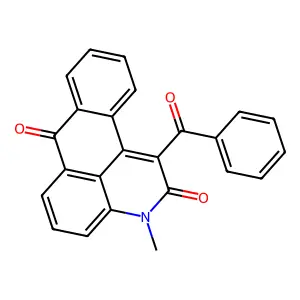 1-benzoyl-3-methyl-2H-naphtho[1,2,3-de]quinoline-2,7(3H)-dione structure