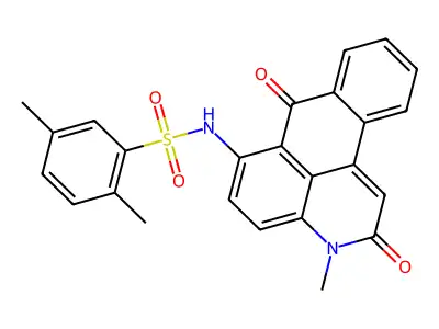 2,5-dimethyl-N-(3-methyl-2,7-dioxo-2,7-dihydro-3H-naphtho[1,2,3-de]quinolin-6-yl)benzenesulfonamide structure