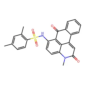 2,4-dimethyl-N-(3-methyl-2,7-dioxo-2,7-dihydro-3H-naphtho[1,2,3-de]quinolin-6-yl)benzenesulfonamide structure