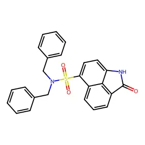 N,N-dibenzyl-2-oxo-1,2-dihydrobenzo[cd]indole-6-sulfonamide structure